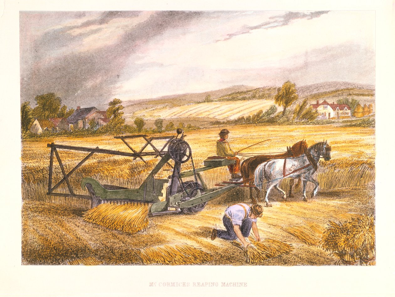 Žací stroj Cyrus McCormicks z roku 1831 patentovaný 1834, c1851. od Unbekannt