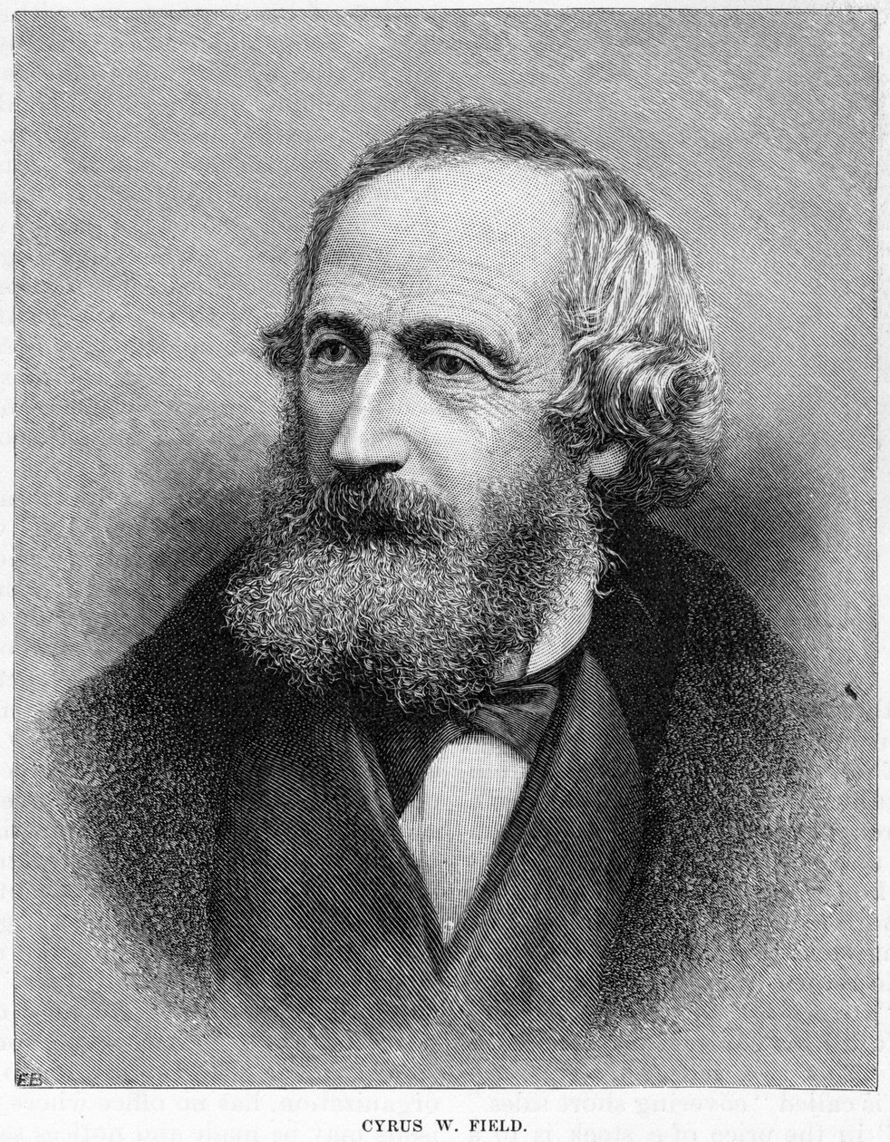 Cyrus W Field, americký finančník, c19. století od Unbekannt