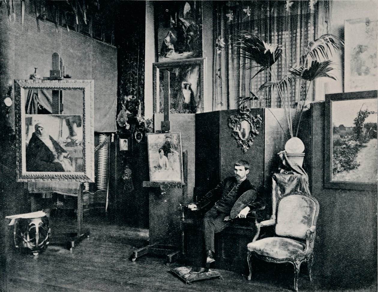 Dagnan ve svém studiu, c1897 od Unbekannt
