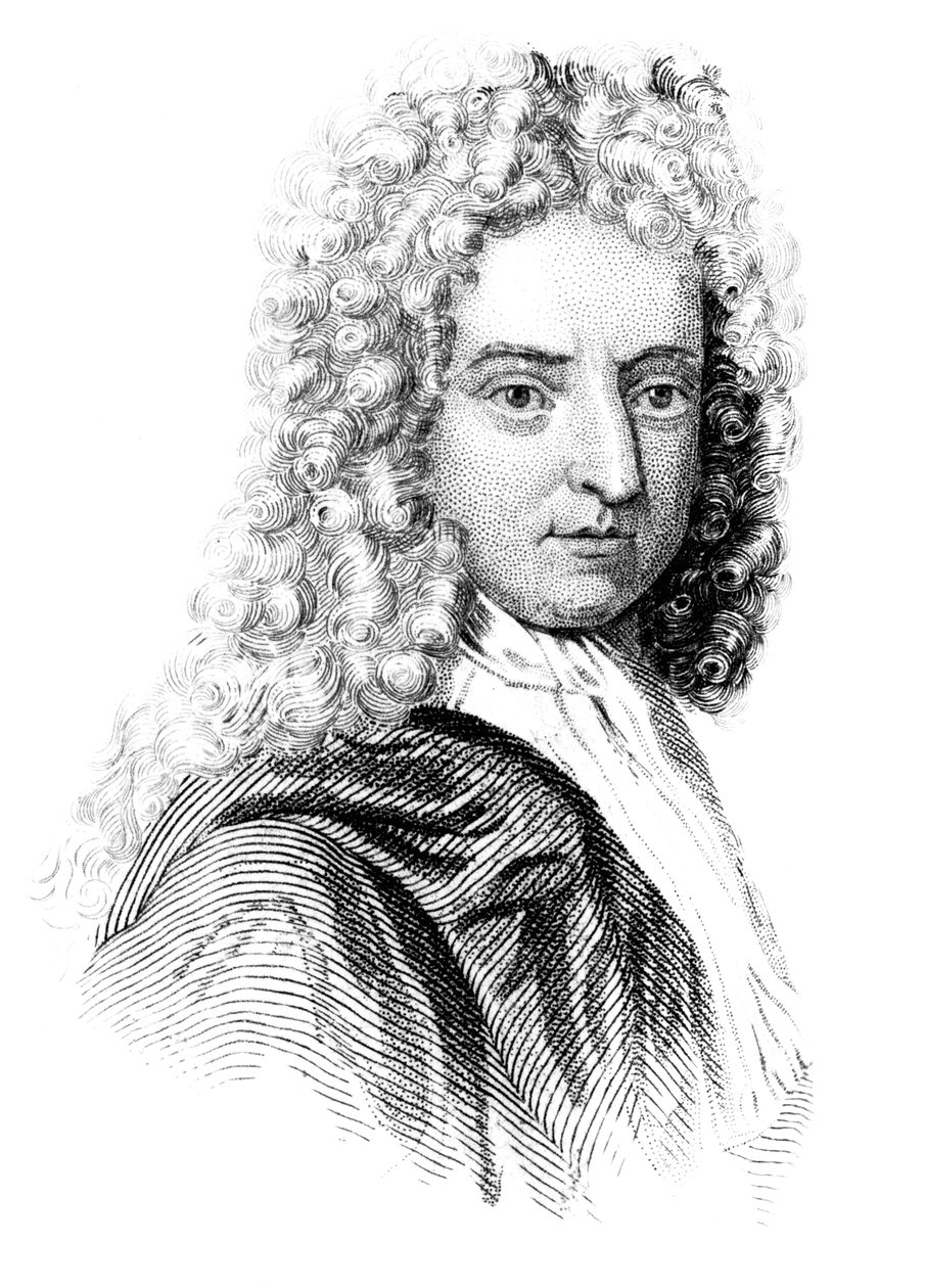 Daniel Defoe, anglický spisovatel, novinář a špión, c1850 od Unbekannt