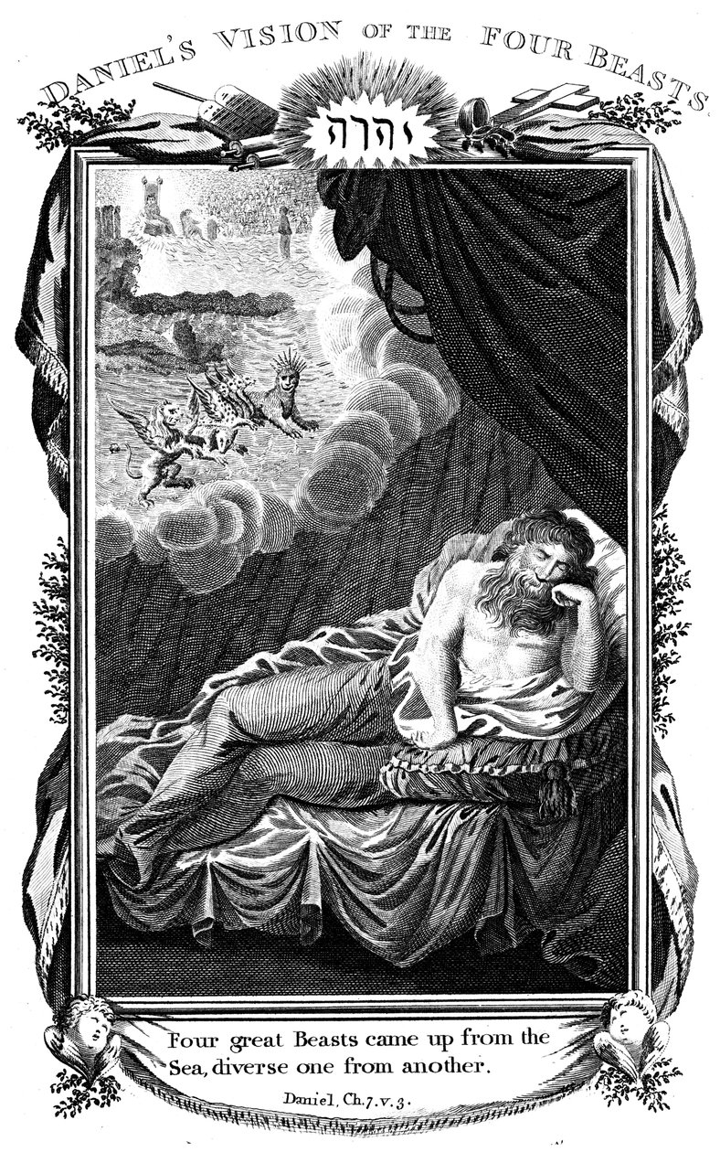Danielovo vidění zvířat, 1804 od Unbekannt