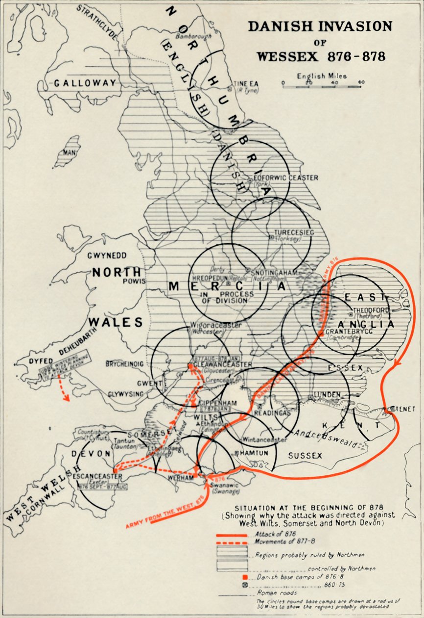 Dánská invaze do Wessexu 876-878, 1935 od Unbekannt