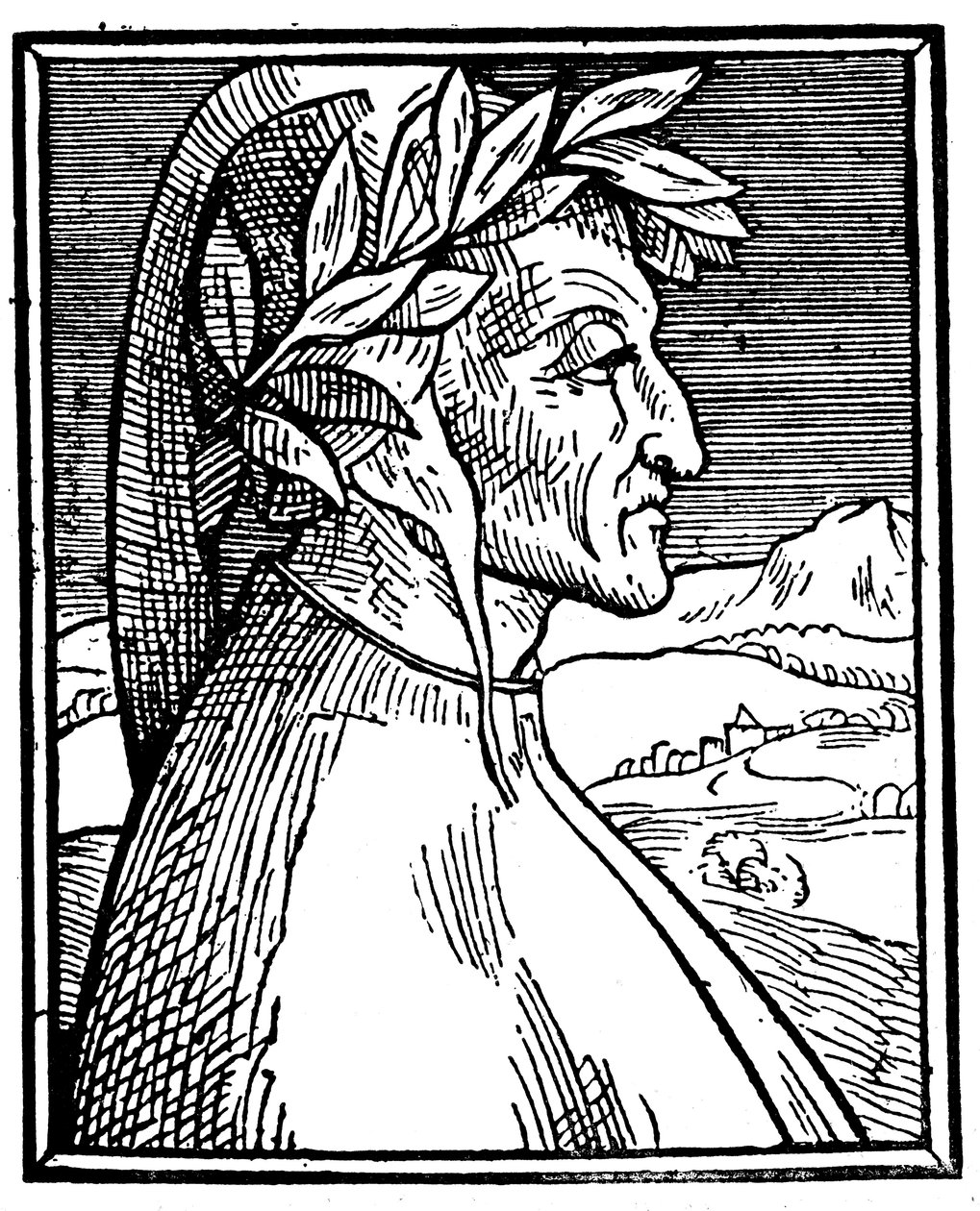 Dante Alighieri 1265-1321, italský básník, 1521 od Unbekannt