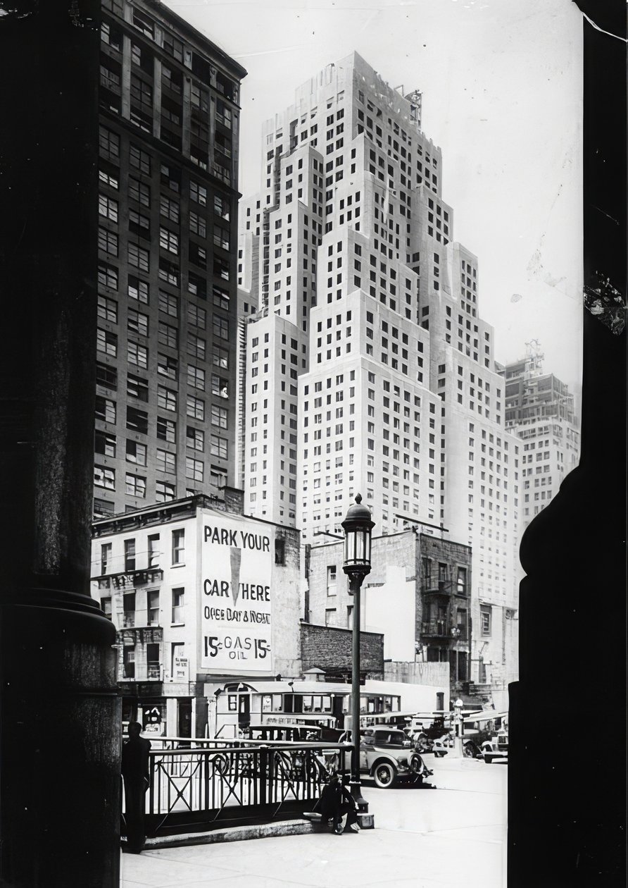 40patrová budova Standard Oil Company a celní centrála vpravo. New York. Kolem roku 1935 od Unbekannt