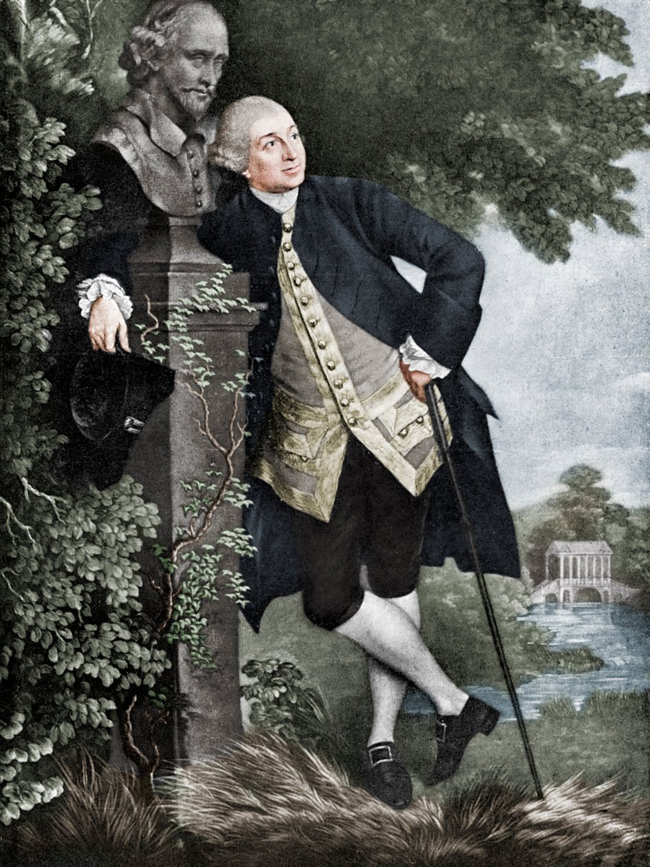 David Garrick 1717-1779, anglický herec, dramatik, divadelní manažer a producent, 1905 od Unbekannt