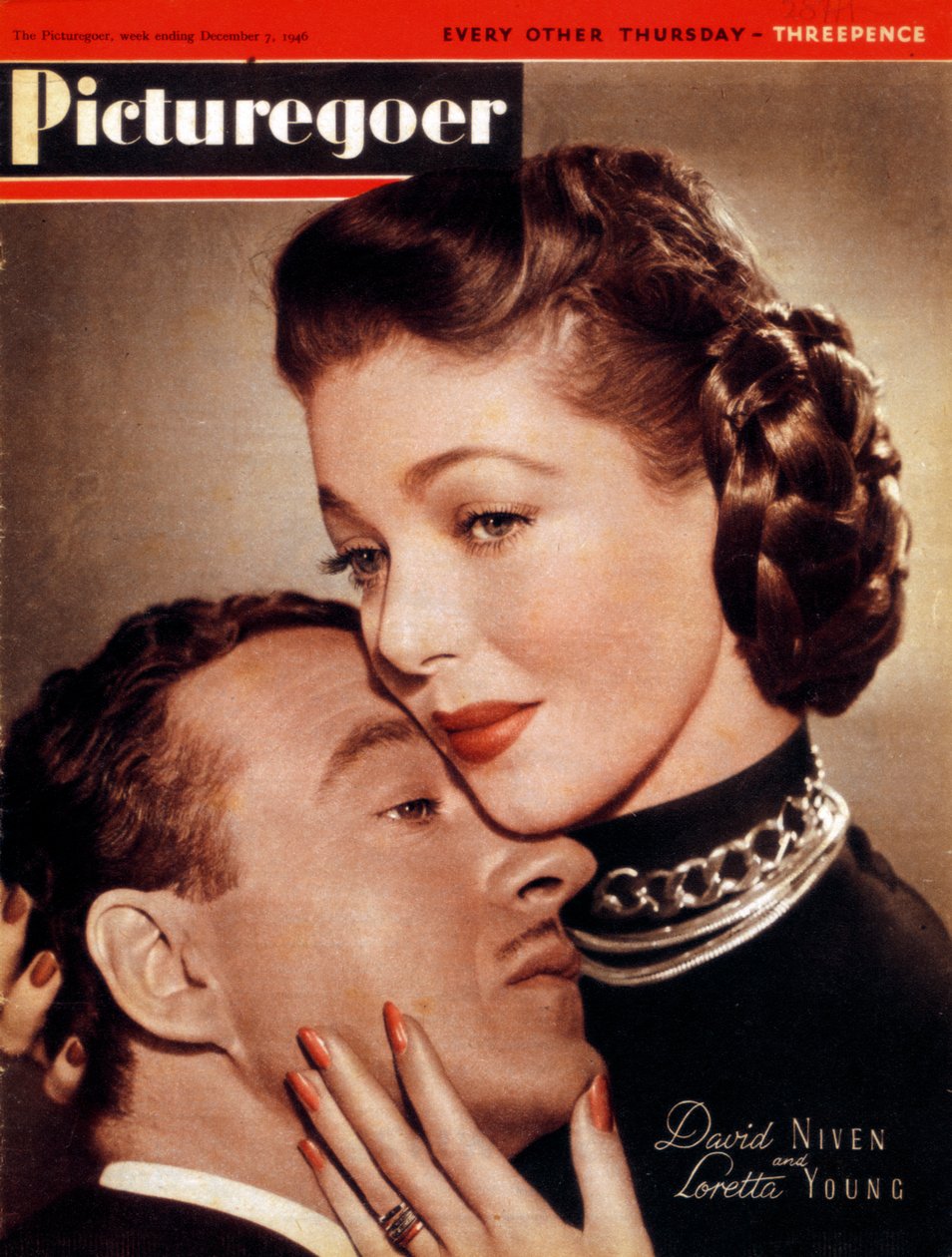 David Niven 1910-1983 a Loretta Young 1913-2000, herci, 1946 od Unbekannt