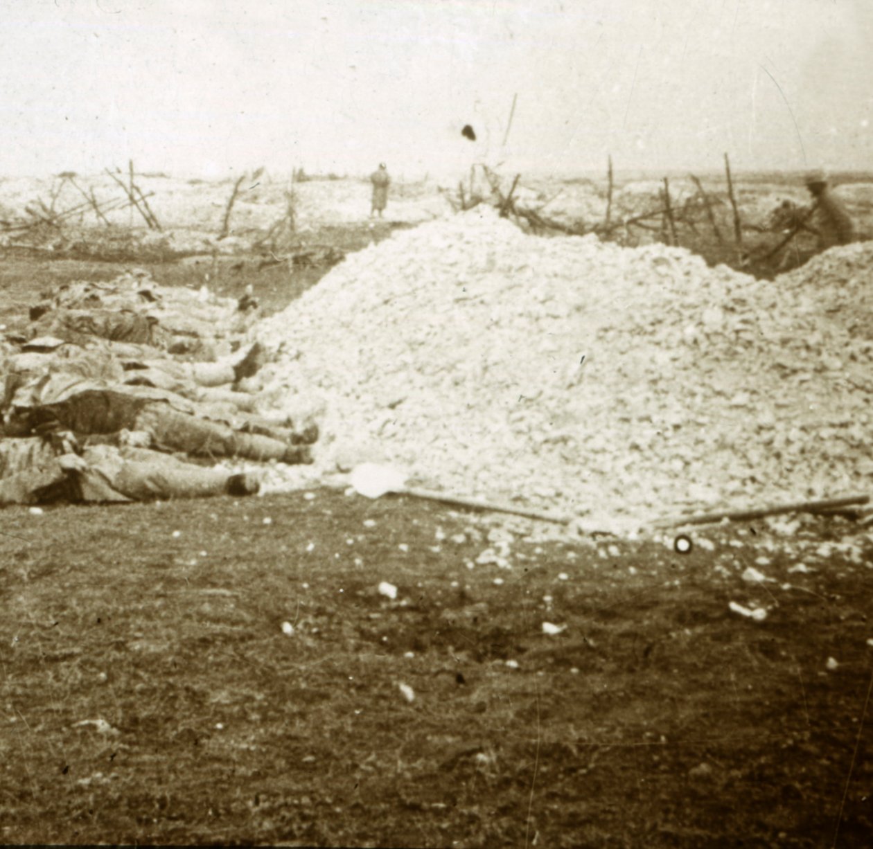 Mrtvá těla, Souain, severní Francie, září 1915 od Unbekannt