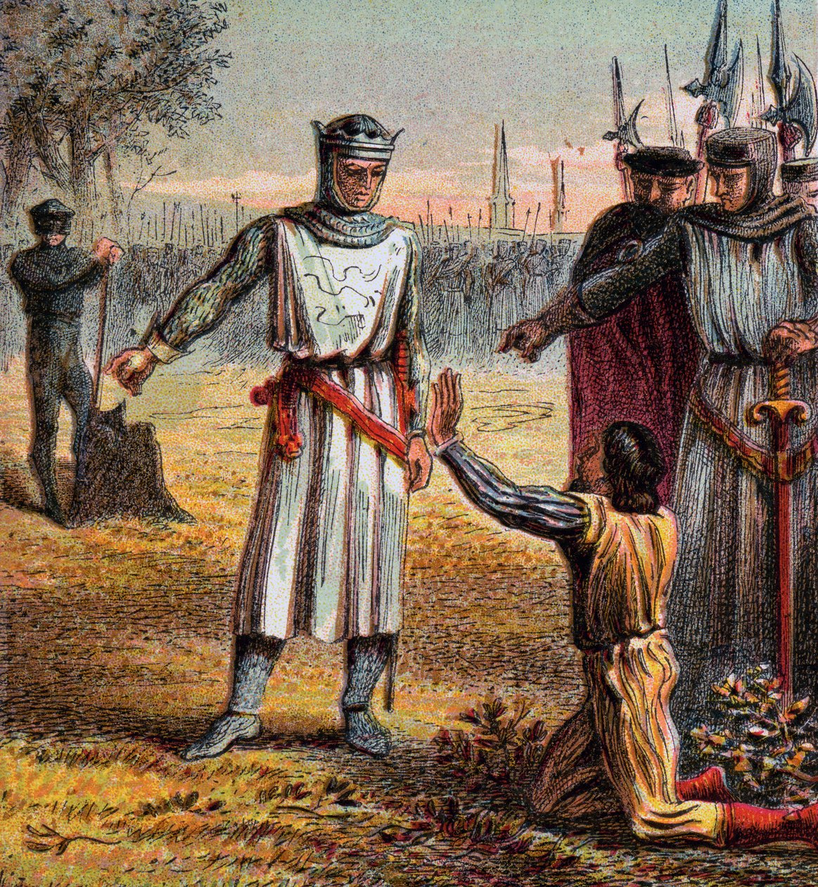 Smrt Piers Gaveston, 1312, c1850 od Unbekannt