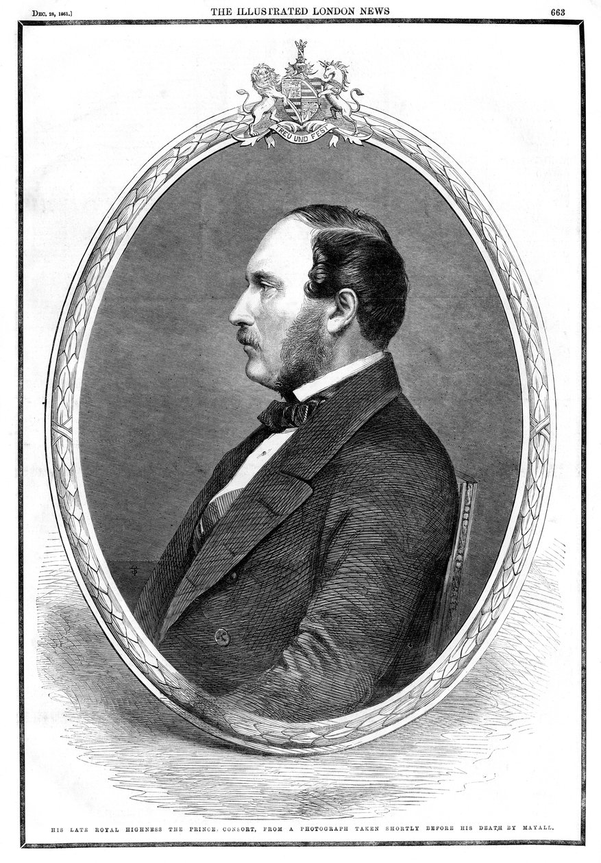Smrt Alberta, Prince Consort, 1861 od Unbekannt