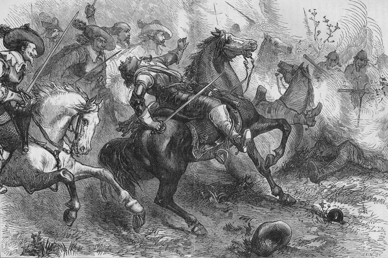 Smrt Falkland, v Newbury, 20. září 1643, c1880 od Unbekannt
