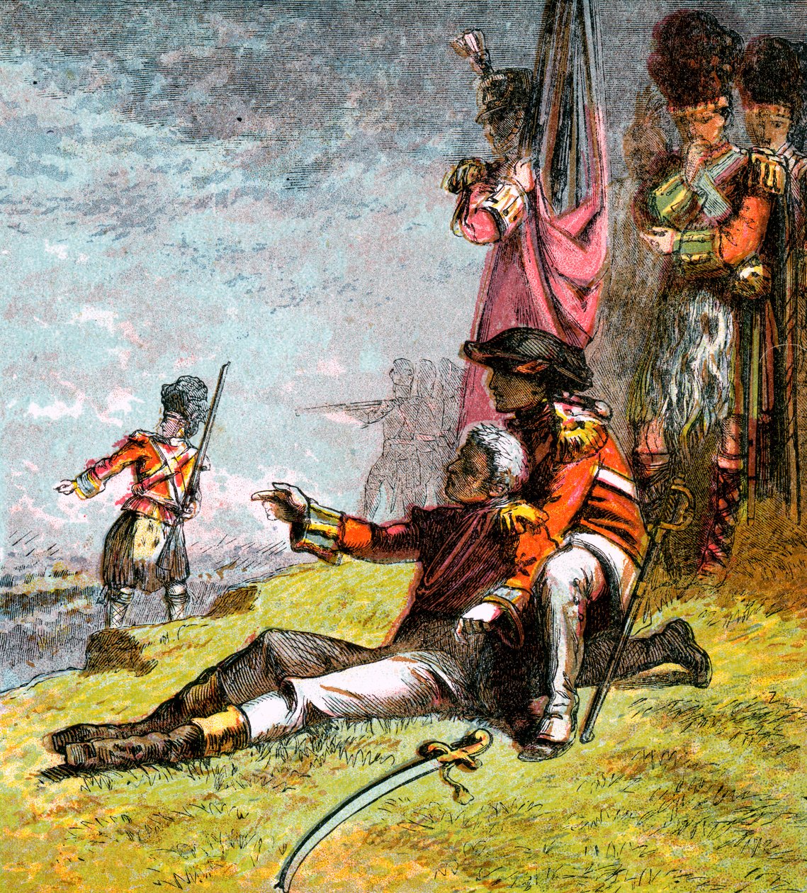Smrt generála Wolfa, 1759 c 1850 od Unbekannt