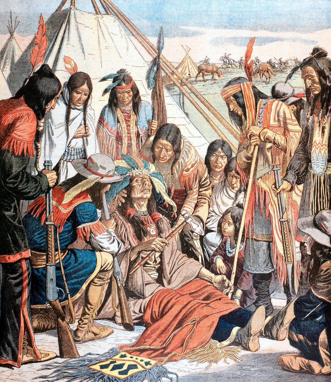 Smrt Josepha náčelníka Nez-Perce, 1877 1904 od Unbekannt