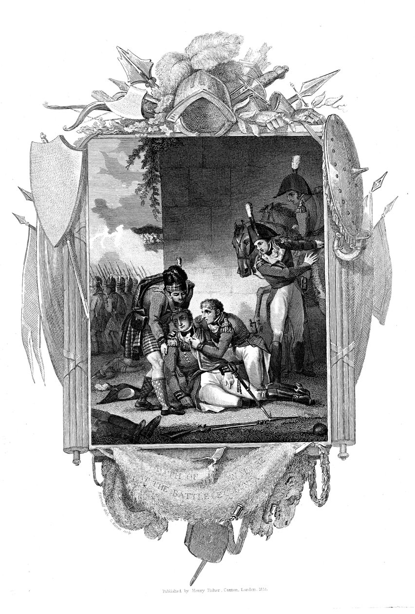 Smrt generálporučíka Sir John Moore, britský voják, La Coruna, Španělsko, 1809 od Unbekannt