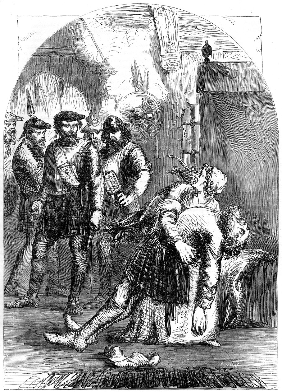 Smrt Mac Iana, masakr v Glencoe, 1692, 19. století od Unbekannt