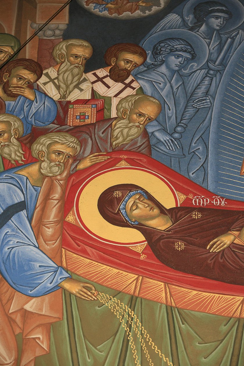 Smrt Marie. Ortodoxní kostel Saint-Antoine-le-Grand Saint-Laurent-en-Royans Francie od Unbekannt