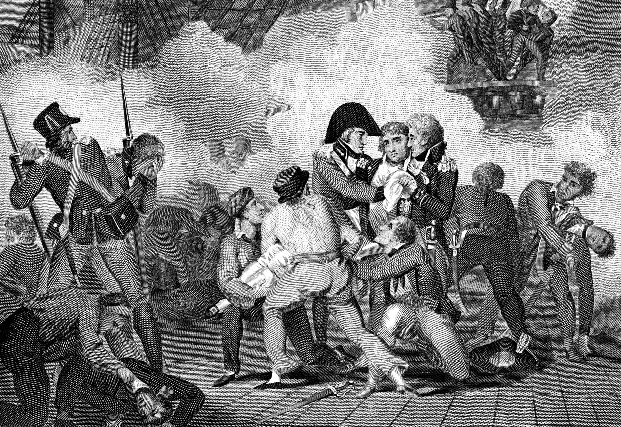 Smrt Nelsona na palubě HMS Victory v bitvě u Trafalgaru, 1805 1827 od Unbekannt