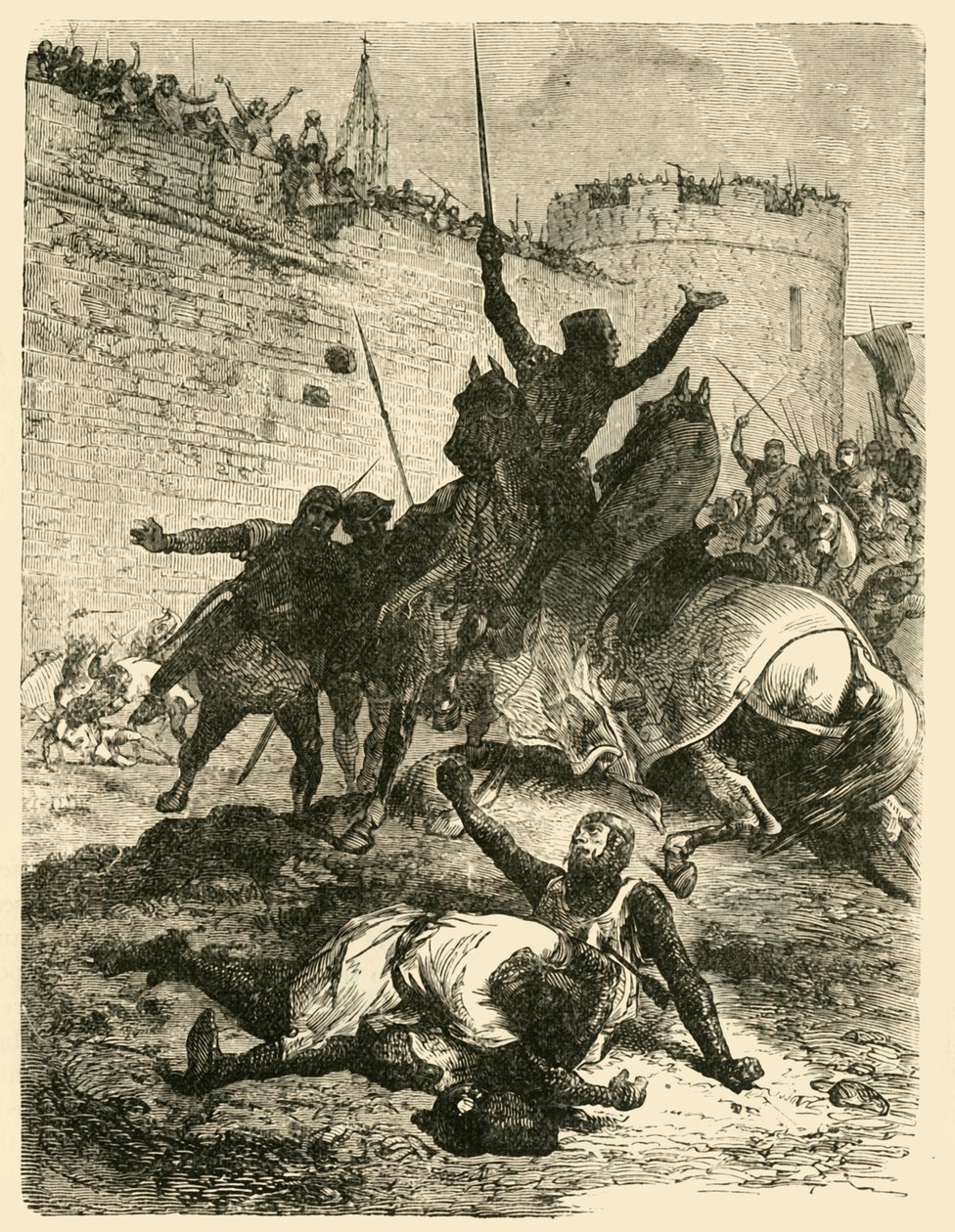Smrt Simona De Montfort, 1218, 1890. od Unbekannt