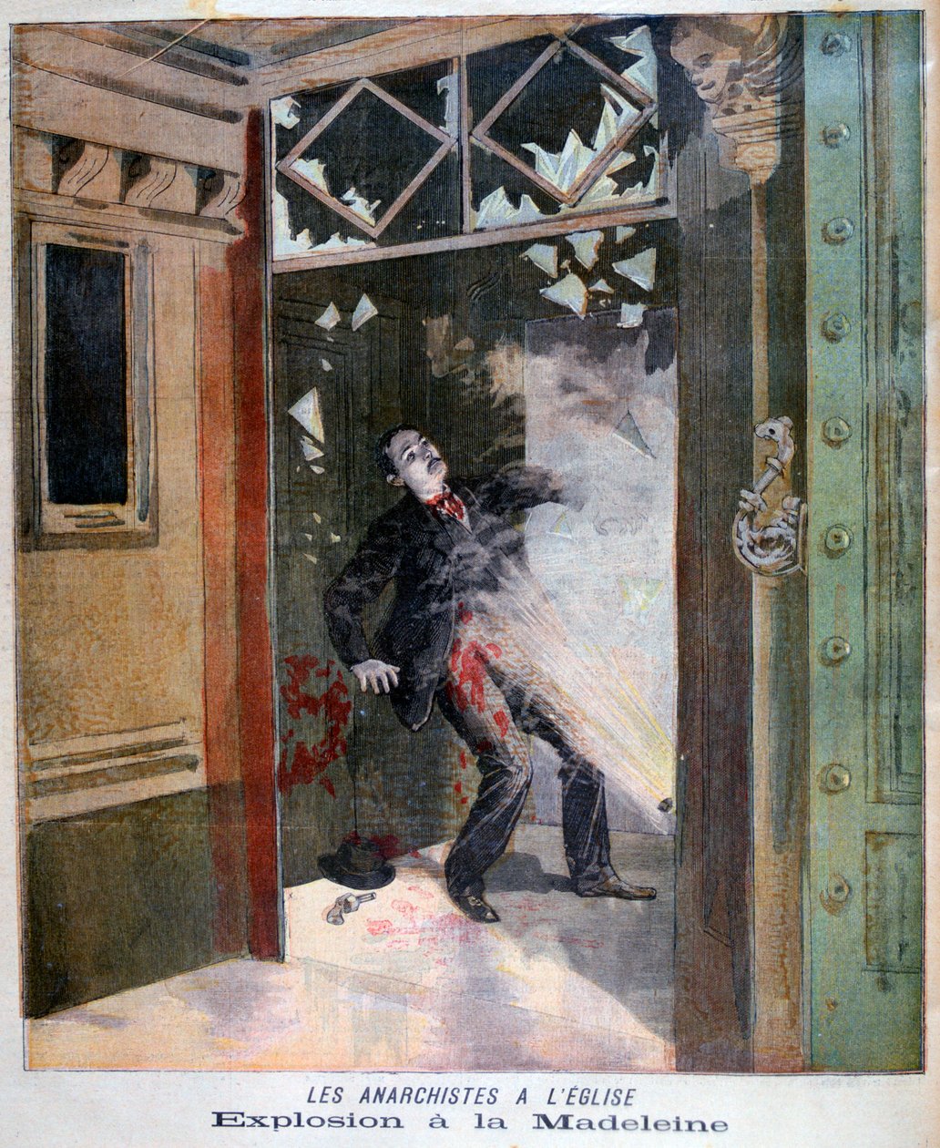 Smrt anarchisty Jean Pauwels v kostele la Madeleine, Paříž, 1894 od Unbekannt