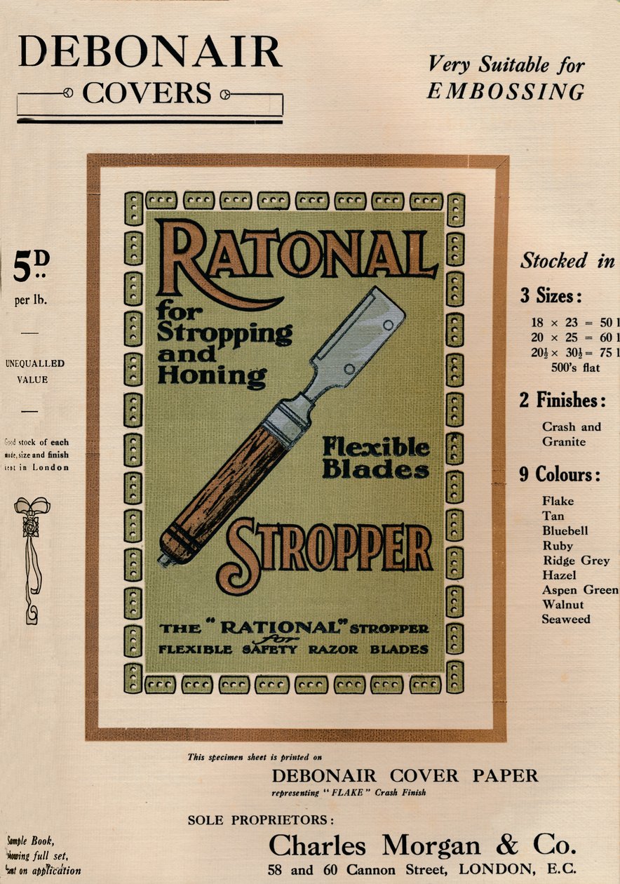 Debonair Covers - Ratonal Stropper Razor Blades, 1909. od Unbekannt
