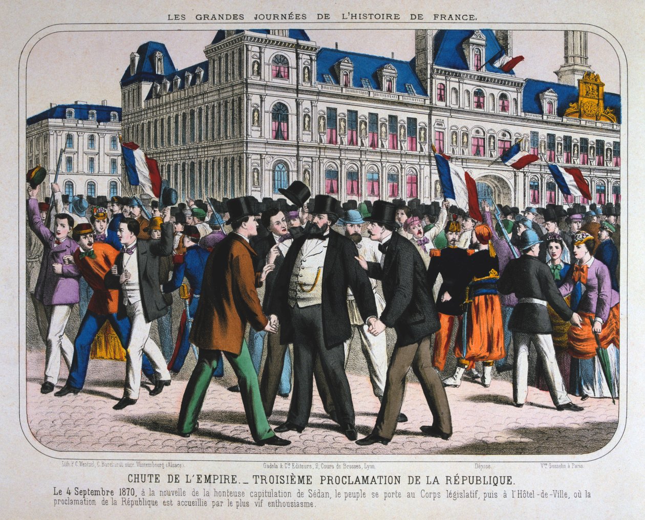 Deklarace Francouzské třetí republiky, 4. září 1870 od Unbekannt