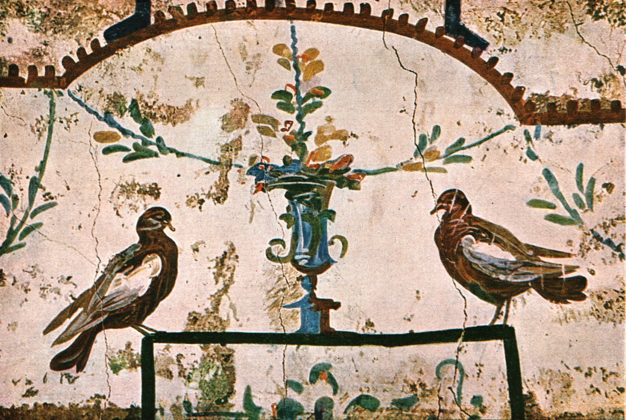 Dekorace v katakombách Praetextatus na Via Appia, Řím, Itálie, 1928. od Unbekannt