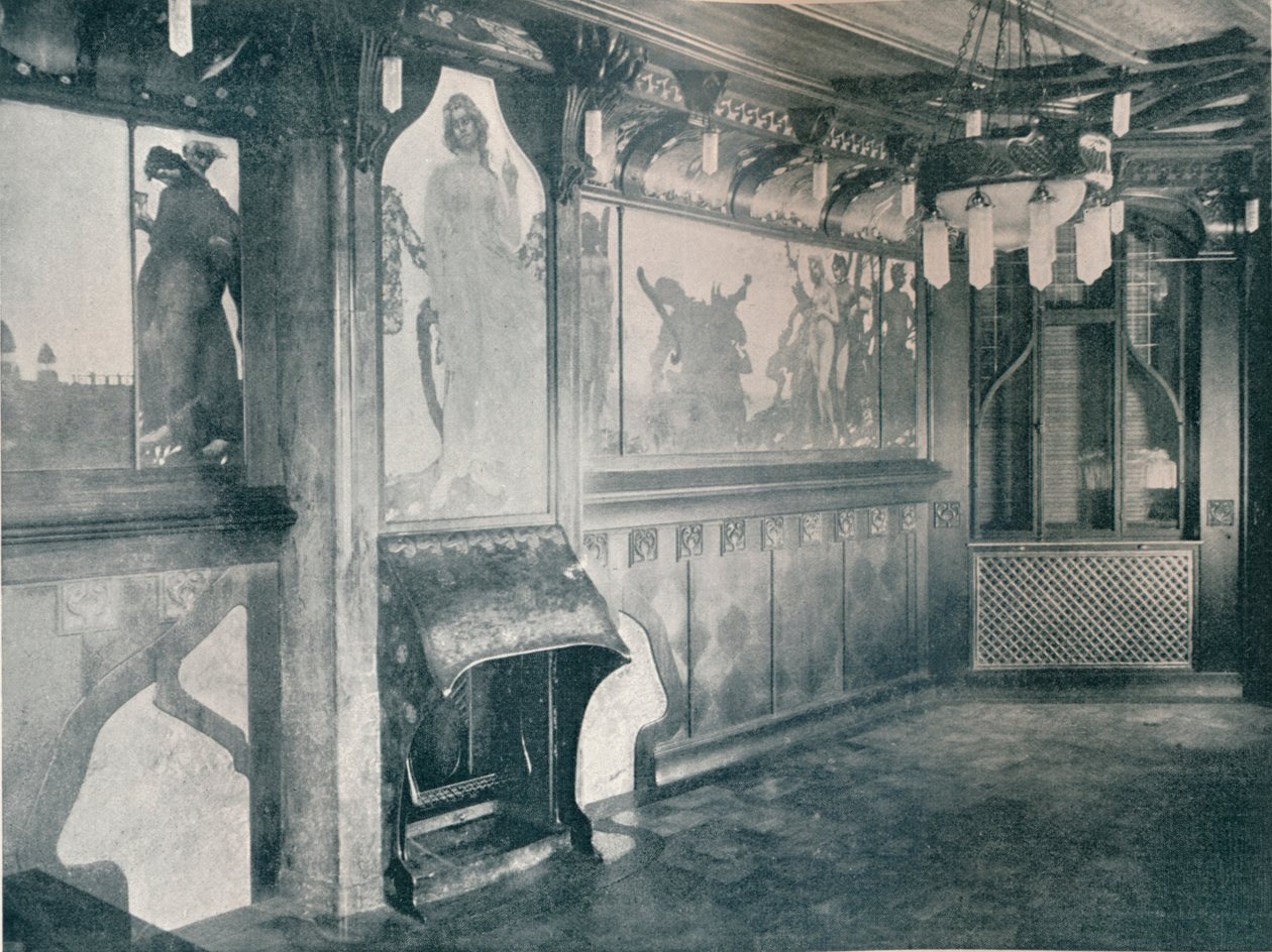 Dekorace pro hudební místnost od Fritze Erlera, c1899 od Unbekannt