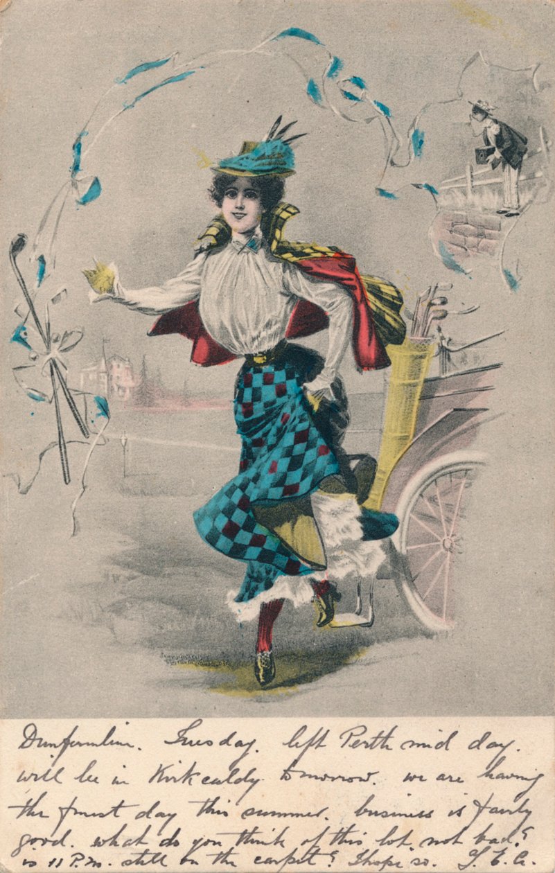 Dekorativní golfistka 1, c1904 od Unbekannt
