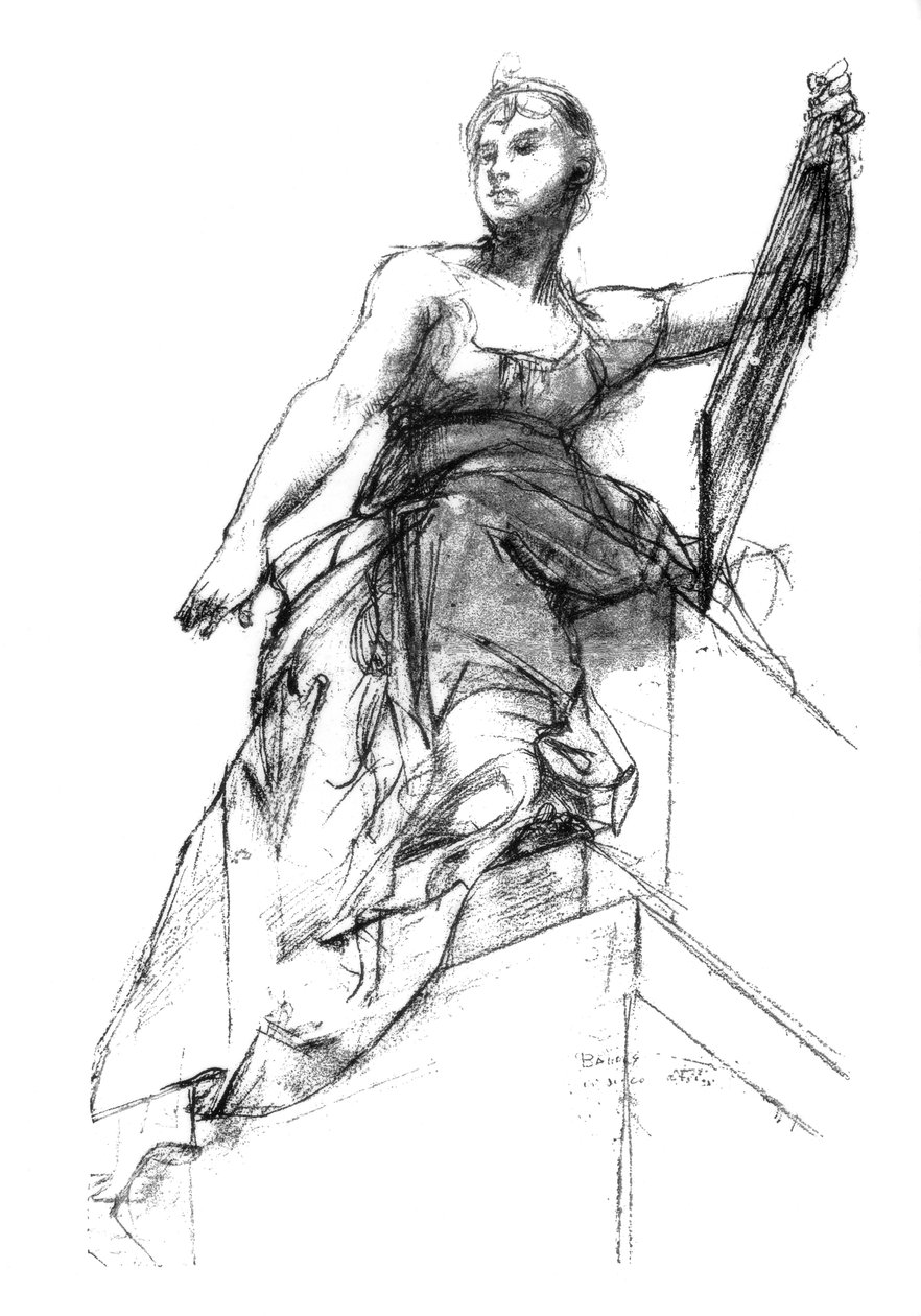 Dekorativní studie pro The Apotheosis of the Law, c1880-1882 od Unbekannt