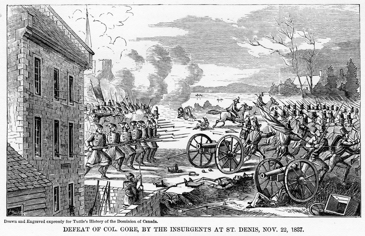 Porážka plukovníka Gorea povstalci v St Denis, 22. listopadu 1837, 1877 od Unbekannt