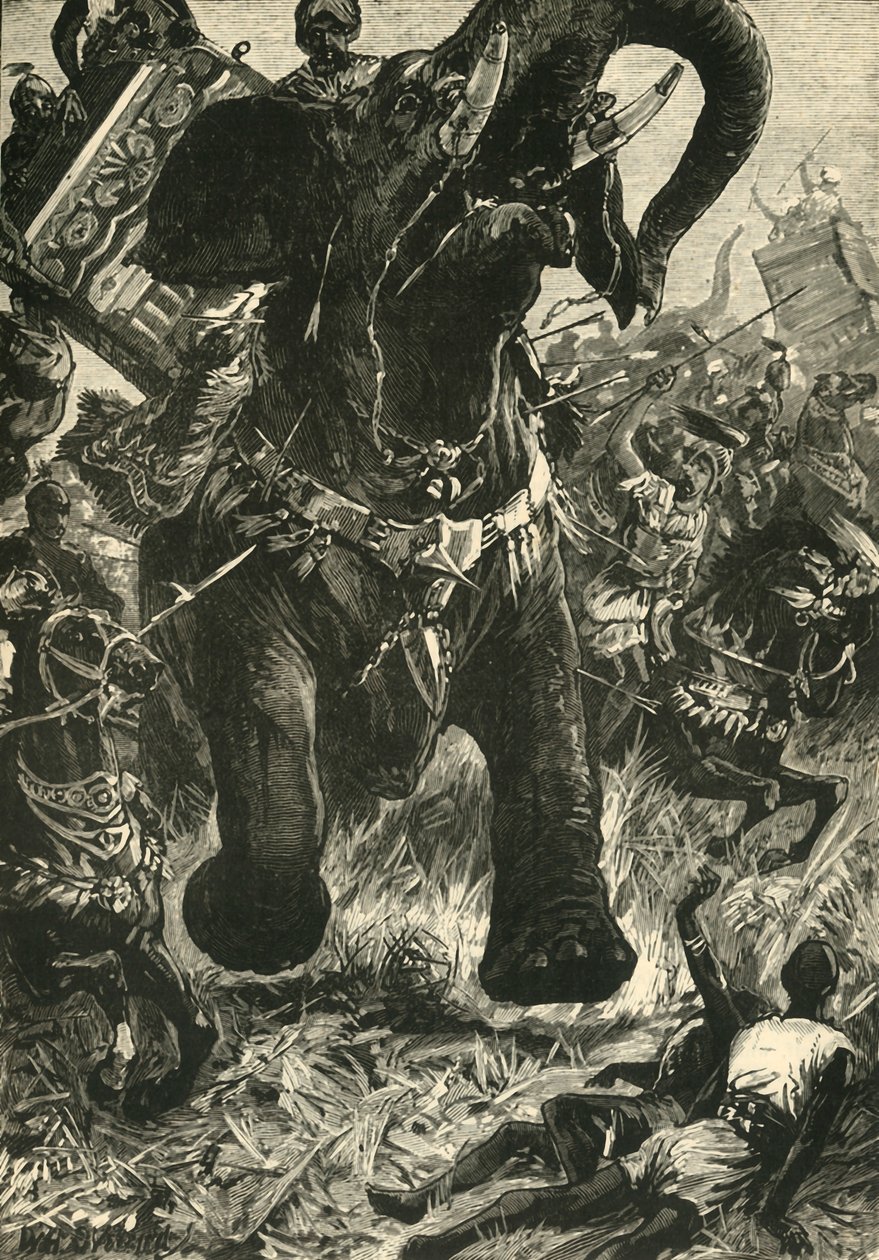 Porážka Porus Makedonci, 1890. od Unbekannt