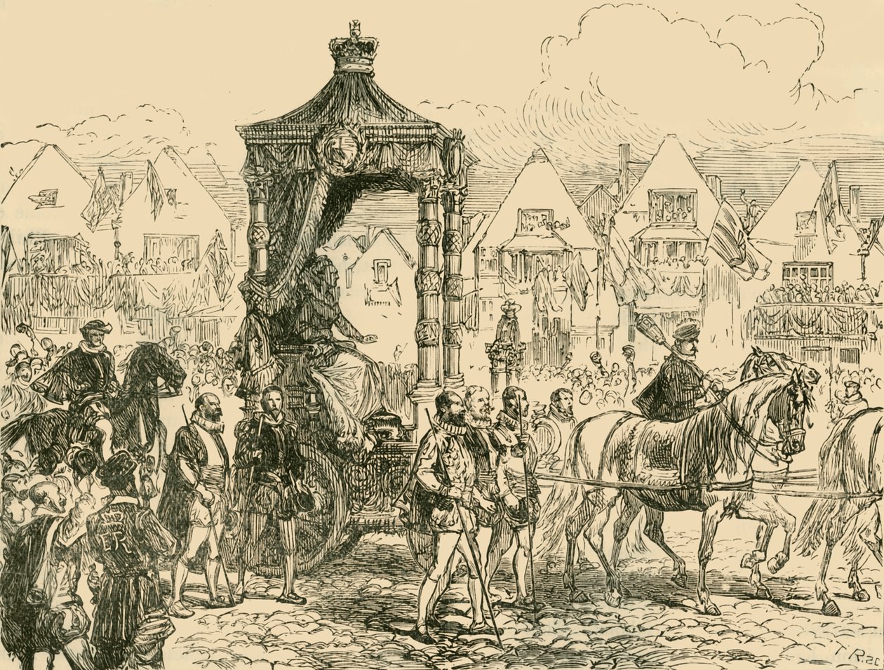 Porážka Armady: Služba díkůvzdání v St. Pauls, 1558, 1890. od Unbekannt