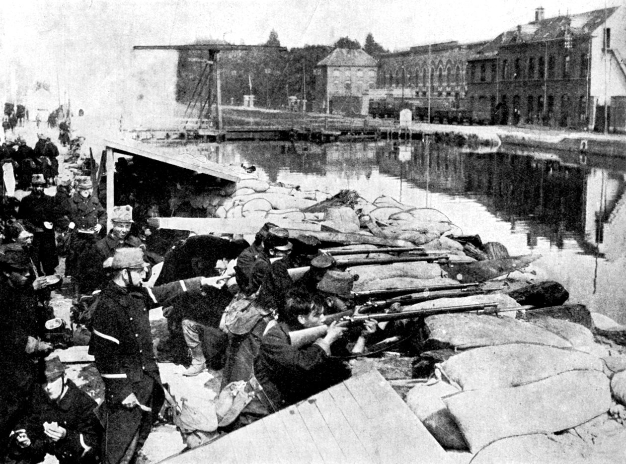 Obrana hlavní tepny Antverp, první světová válka, 1914 od Unbekannt