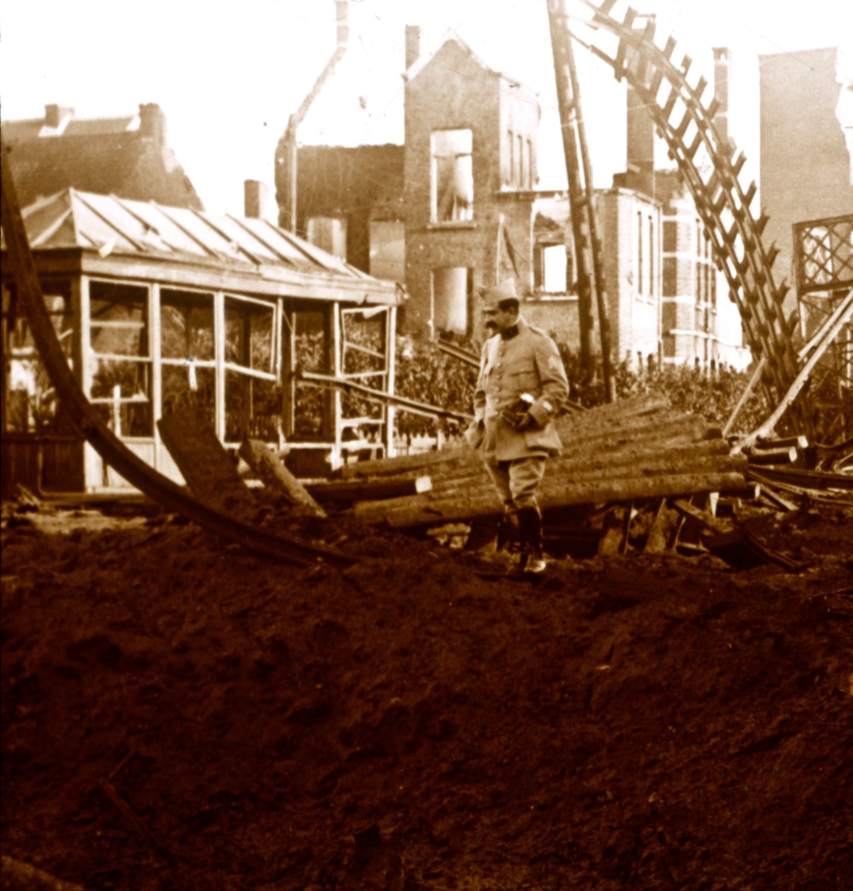 Stanice Deinze, Flandry, Belgie, c1914-c1918 od Unbekannt