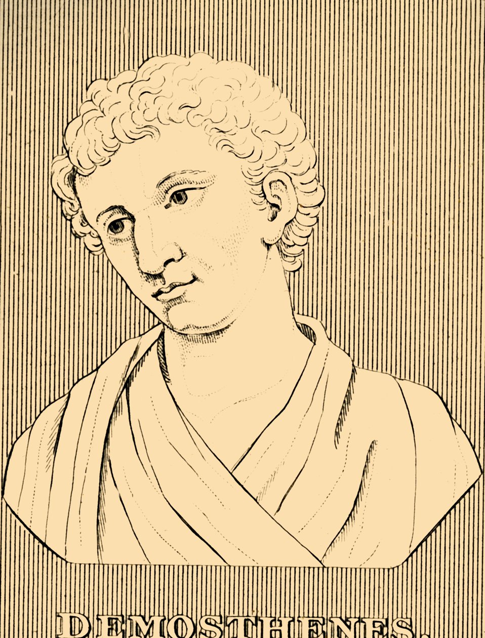Demosthenes, 384-322 př.nl, 1830. od Unbekannt