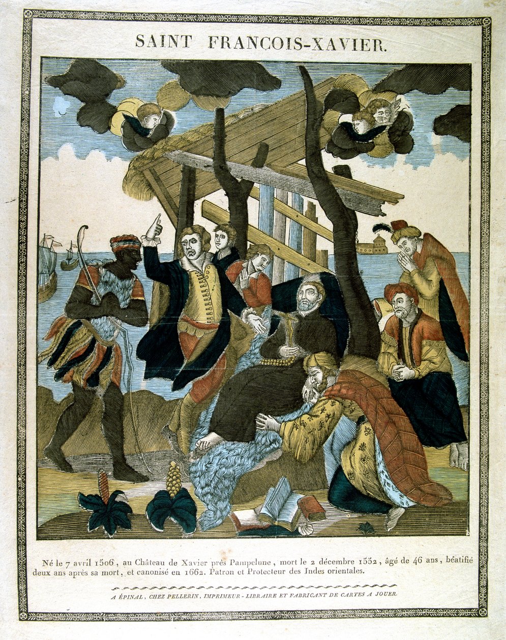 Zobrazení svatého Františka Xaverského 1506-1552, misionáře, který založil jezuitský řád, 19. od Unbekannt
