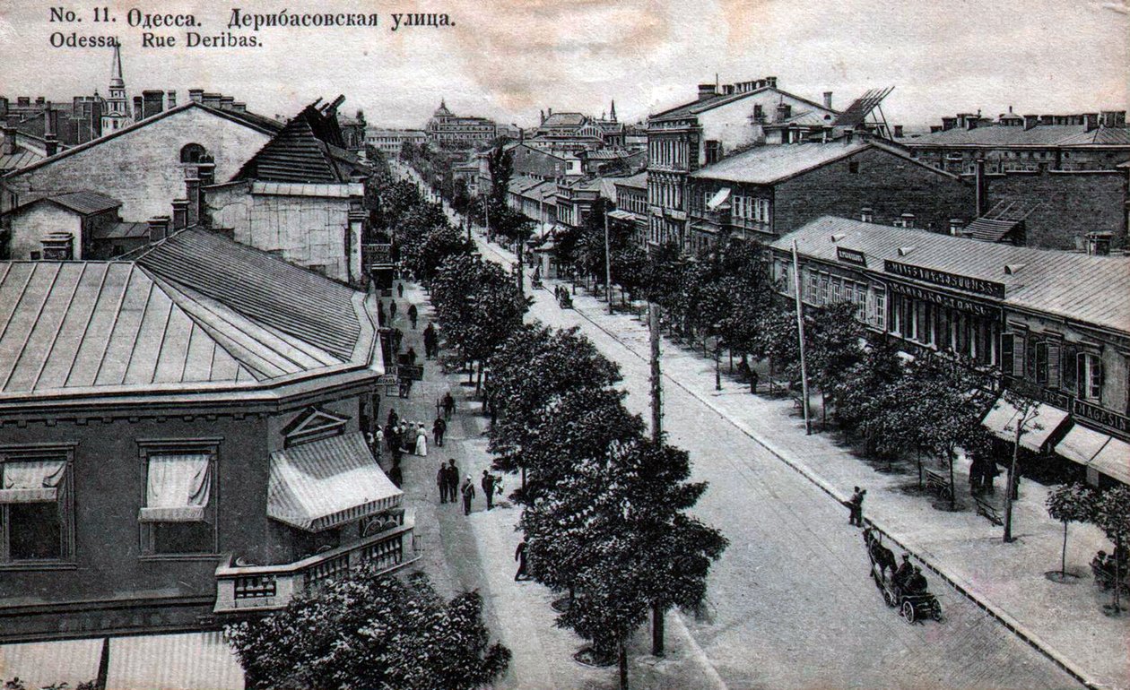 Deribasovskaya Street, Oděsa, Rusko, polovina 19. století od Unbekannt