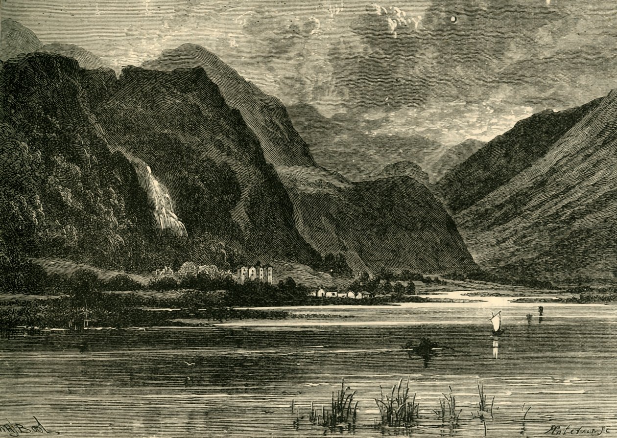 Derwentwater, Pohled směrem k Borrowdale, 1898. od Unbekannt