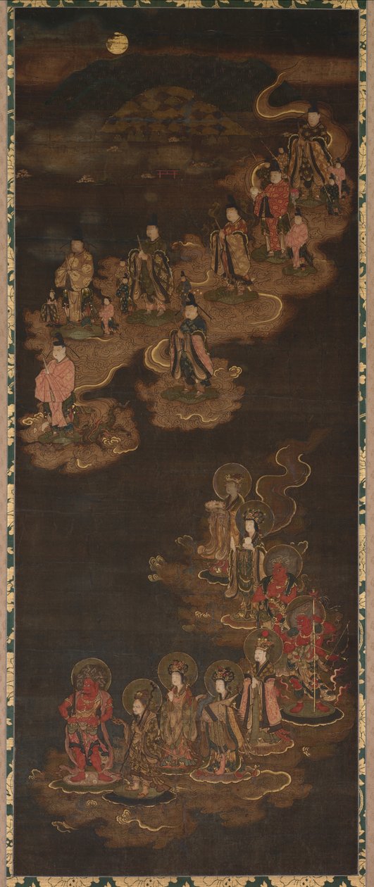 Sestup devíti svítidel a sedmi hvězd v Kasuga, 1300s. od Unbekannt