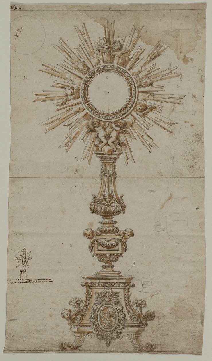 Design for a Monstrance, 1600s. od Unbekannt