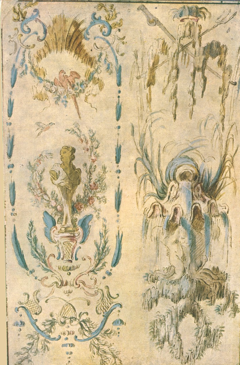 Návrh nástěnné dekorace, Francie, 1928. od Unbekannt