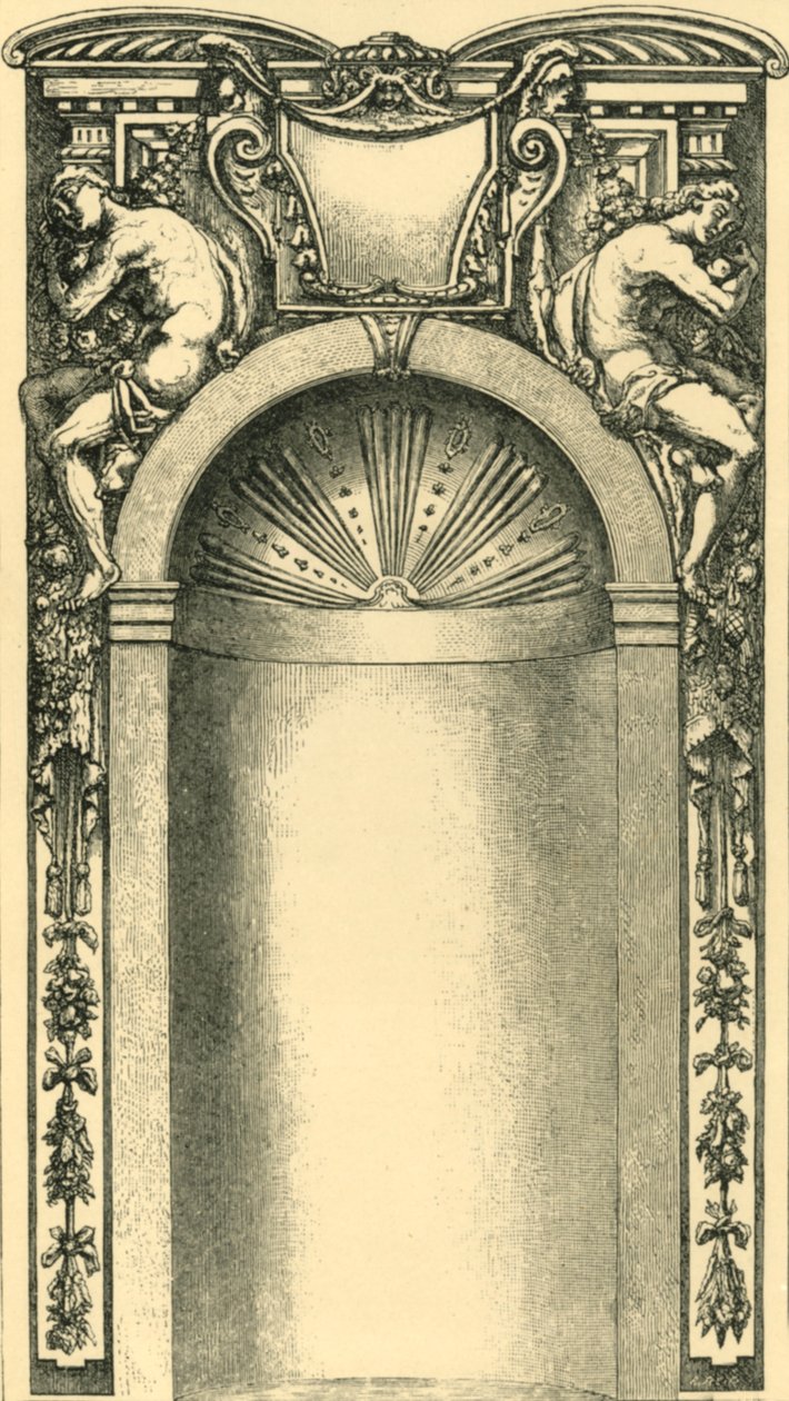 Návrh na výzdobu výklenku, konec 16. století, 1881. od Unbekannt