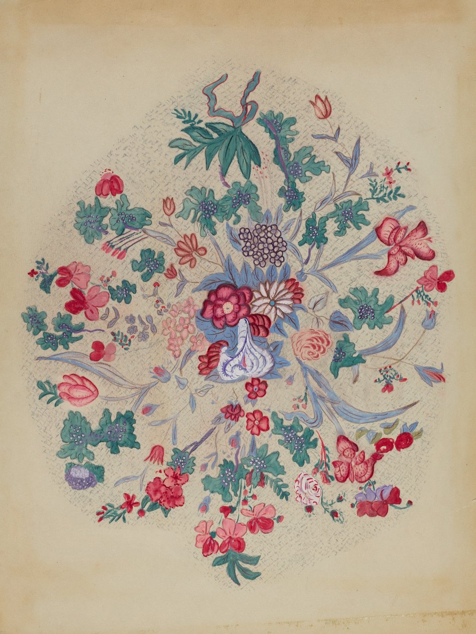 Detail z Appliqued Quilt, 19351942. od Unbekannt