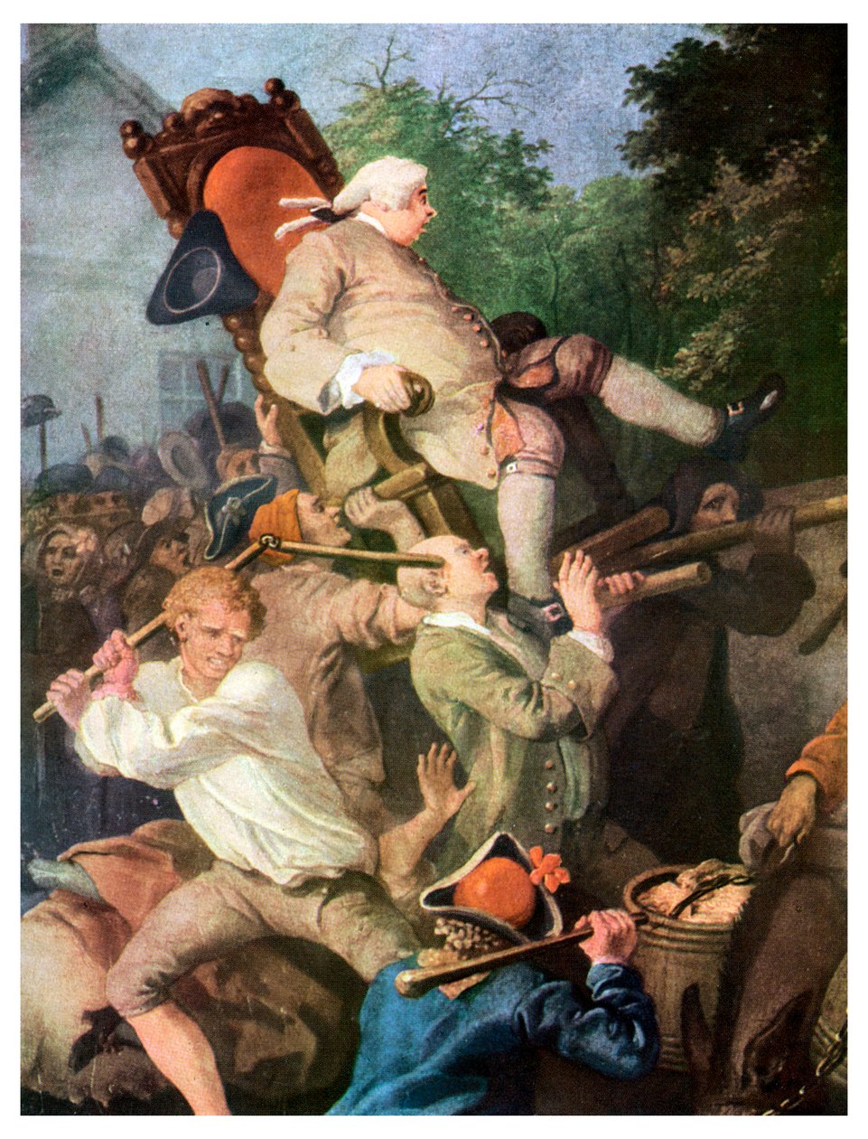 Detail z předsedajícího člena, William Hogarth, 1755 1956 od Unbekannt