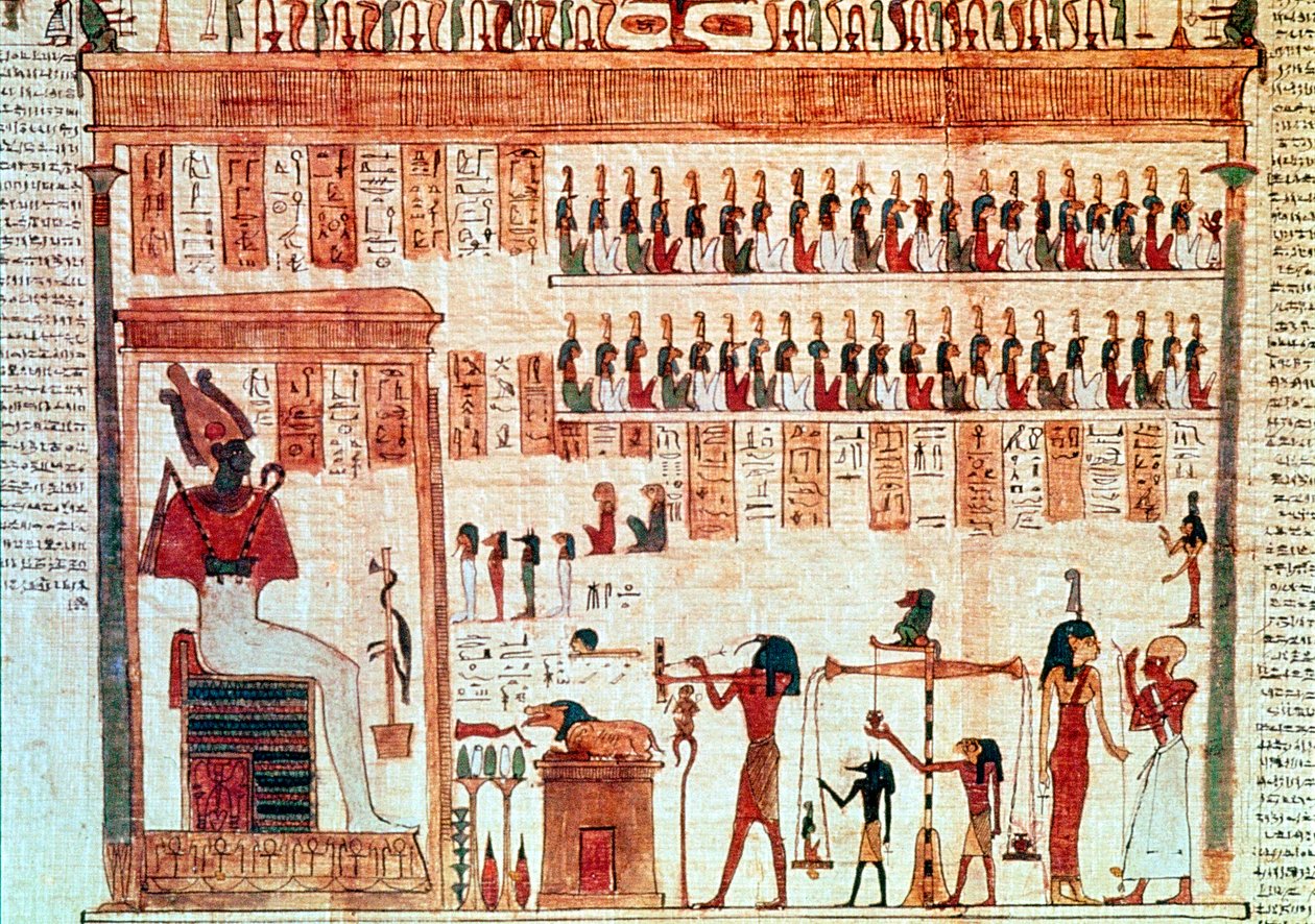 Detail ze svitku Knihy mrtvých, starověký Egypt, Ptolemaiovské období, 332-30 př.nl od Unbekannt