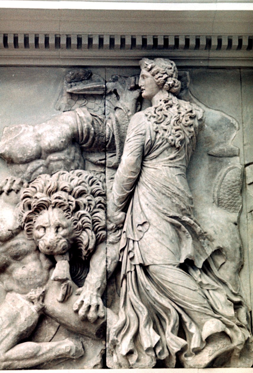 Detail z Velkého vlysu Pergamonského oltáře, 180-159 př.nl od Unbekannt