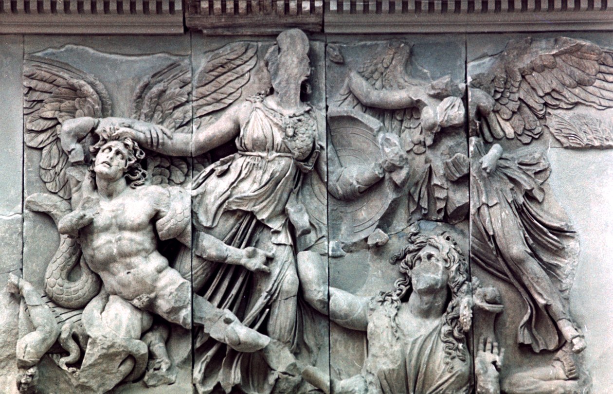 Detail z Velkého vlysu Pergamonského oltáře, 180-159 př.nl od Unbekannt