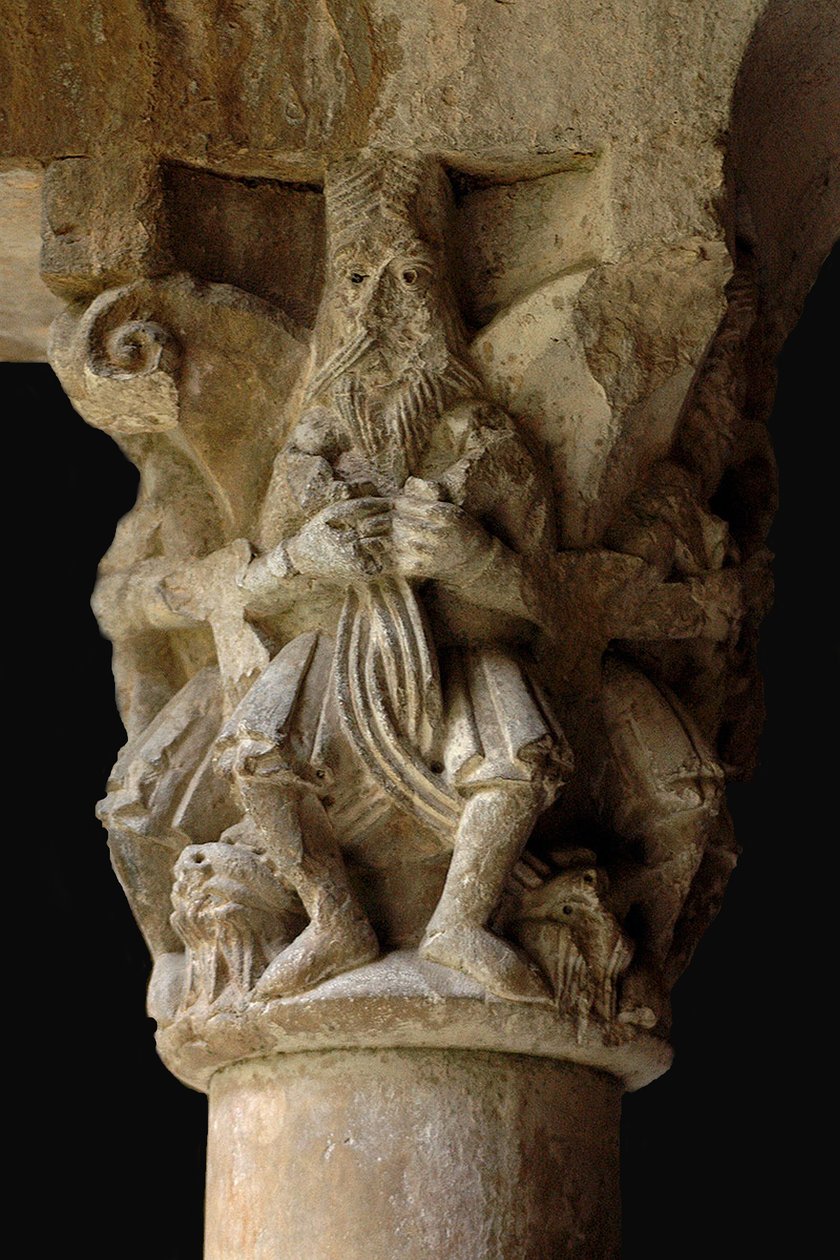 Detail hlavního města v ambitu Sant Pere de Galligants, 12. století od Unbekannt