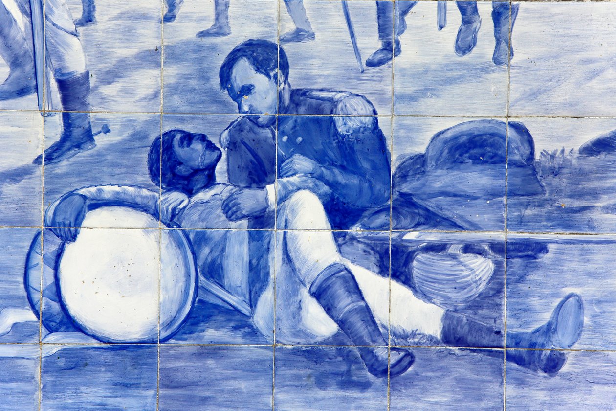 Detail mozaiky zobrazující boj Brazílie za nezávislost, Cachoeira, Brazílie od Unbekannt
