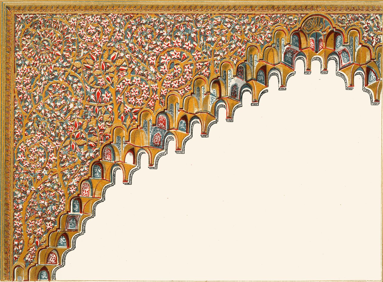 Detail oblouku. Court of the Fish Pond, 1907. od Unbekannt
