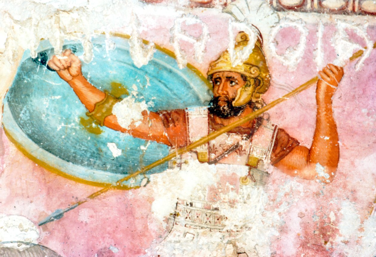 Detail malby na etruském sarkofágu z Tarquinie, konec 4. století před naším letopočtem od Unbekannt